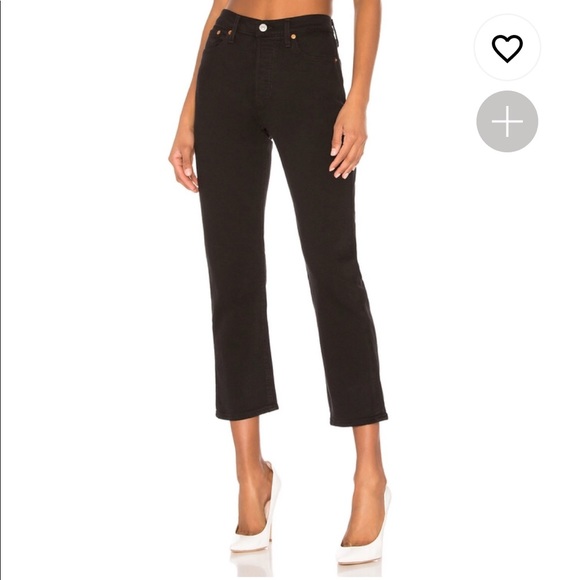 Levi's Wedgie Straight Black Jeans - Picture 2 of 9